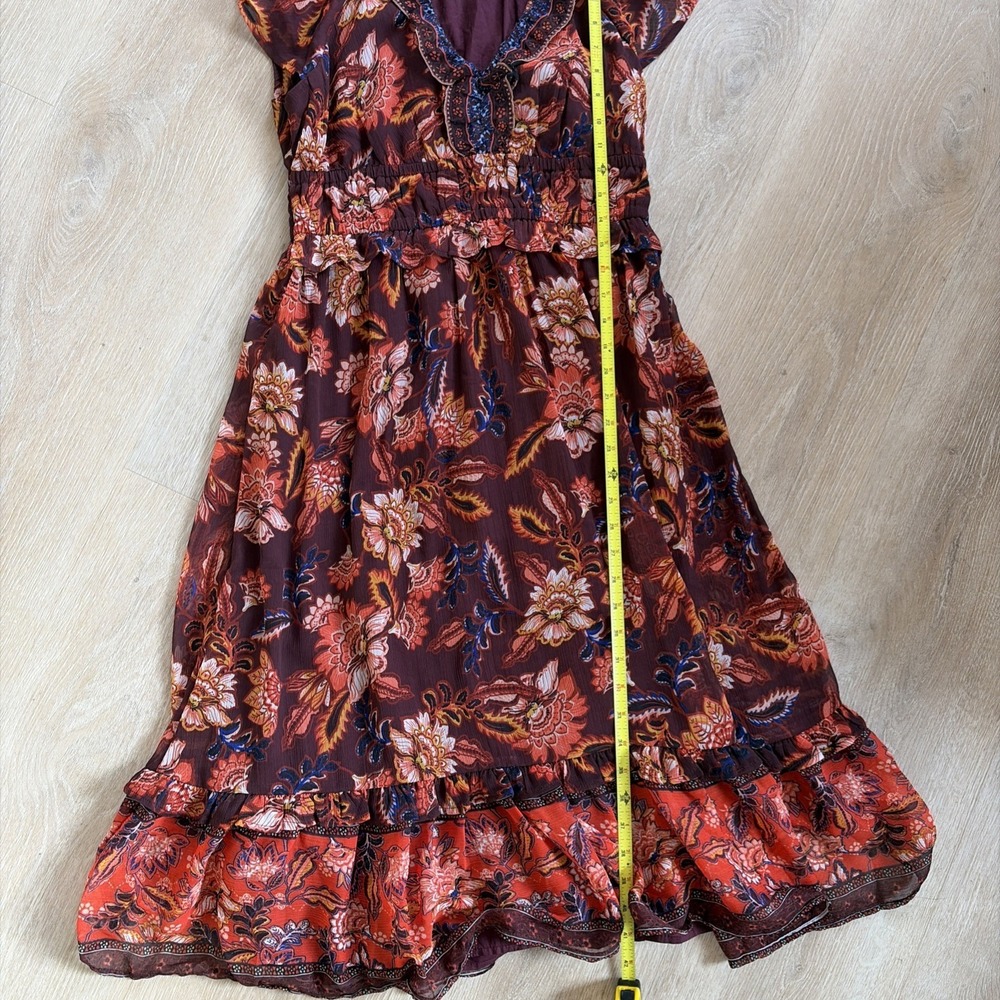 Old Navy Petite Small Boho Floral Peasant Dress  Cottage Core Flutter Sleeve - Picture 2 of 9